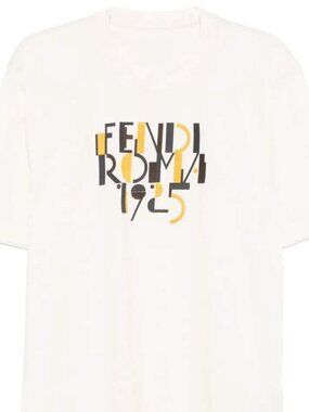 Vintage Established 1925 T-shirt - White Tee with Geometric Letter Print